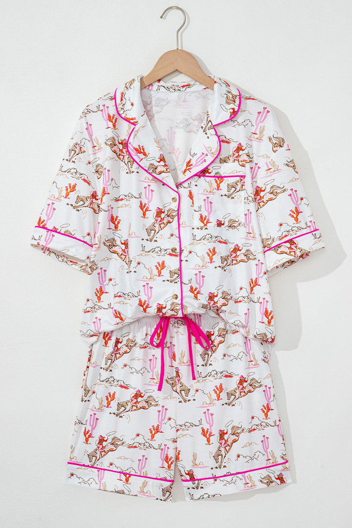cowgirl country print pajamas set 1