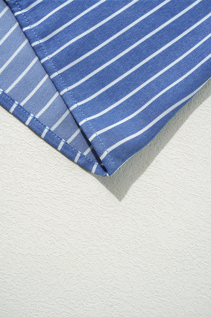 frilly split neck shirred ruffle sleeve short shift dress