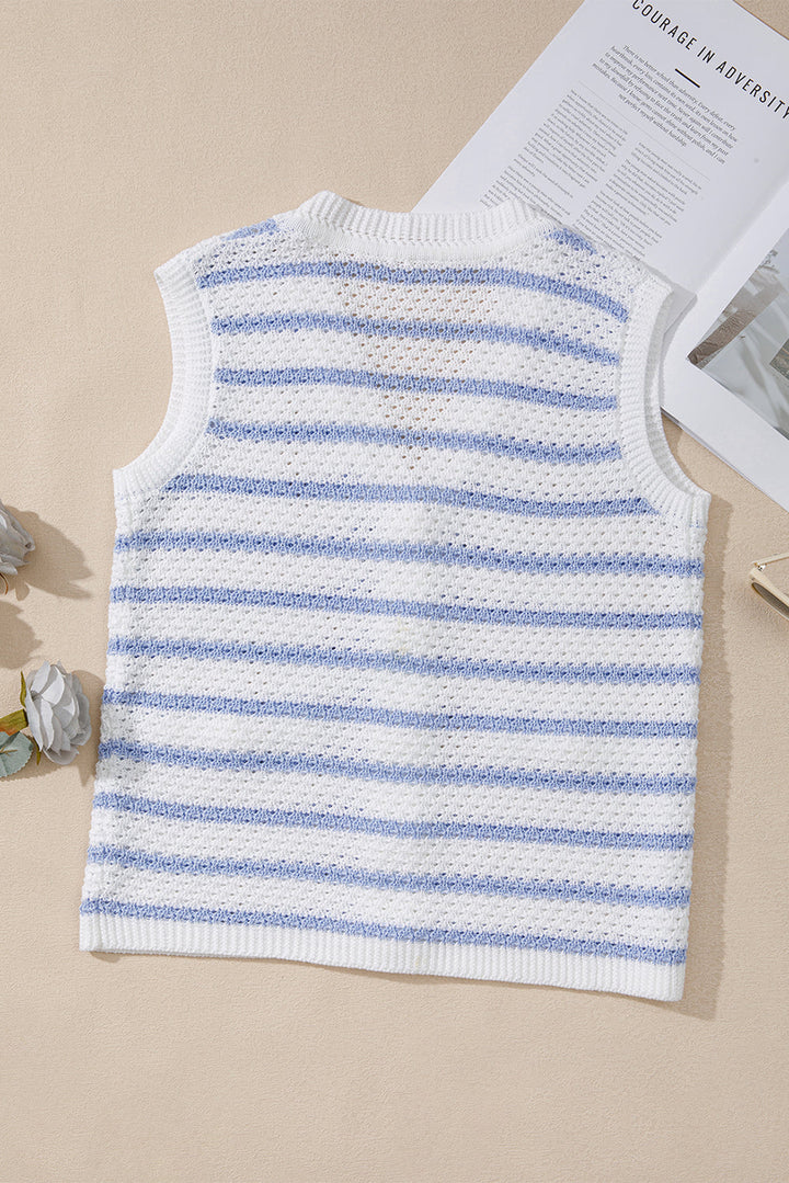 v neck gold buttons elegant sweater vest