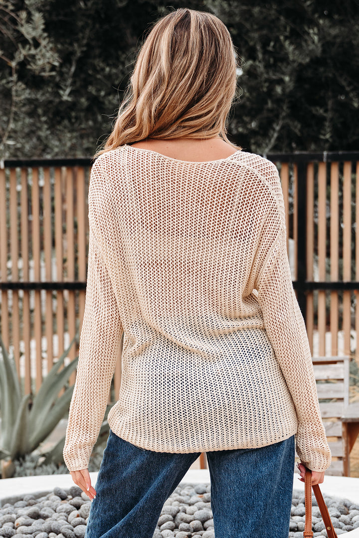 Crochet Hollow-out Jumper Top Sweater