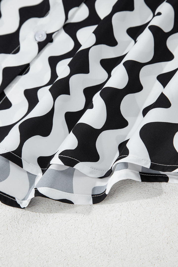 print loose fit open front beach cover up