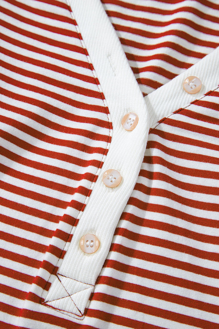 buttoned v neck top and knotted waist pants lounge set