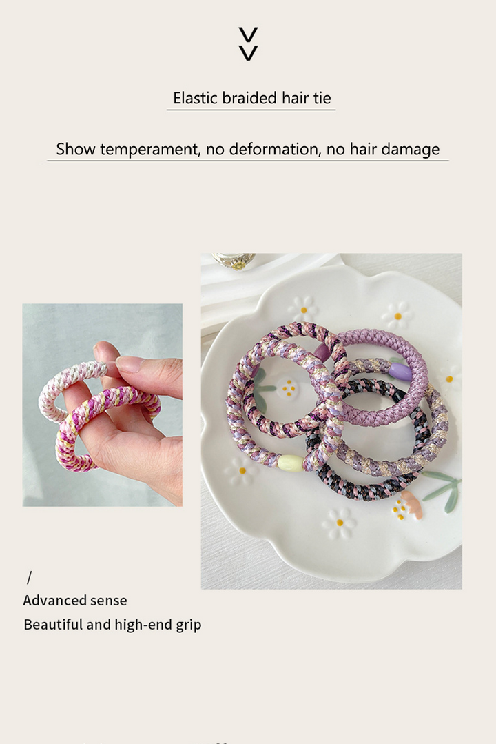 15 Stück/Box elastische geflochtene Haargummis