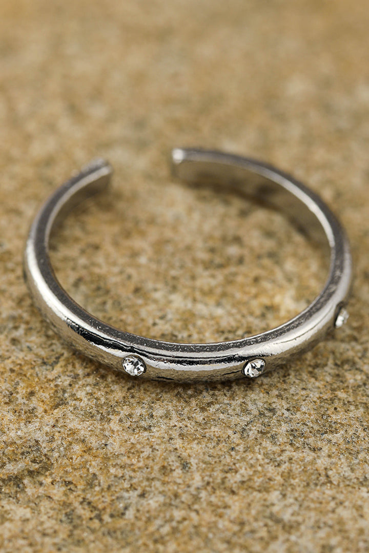 3 Stücke Ring Set mit Strasssteinen und Legierung