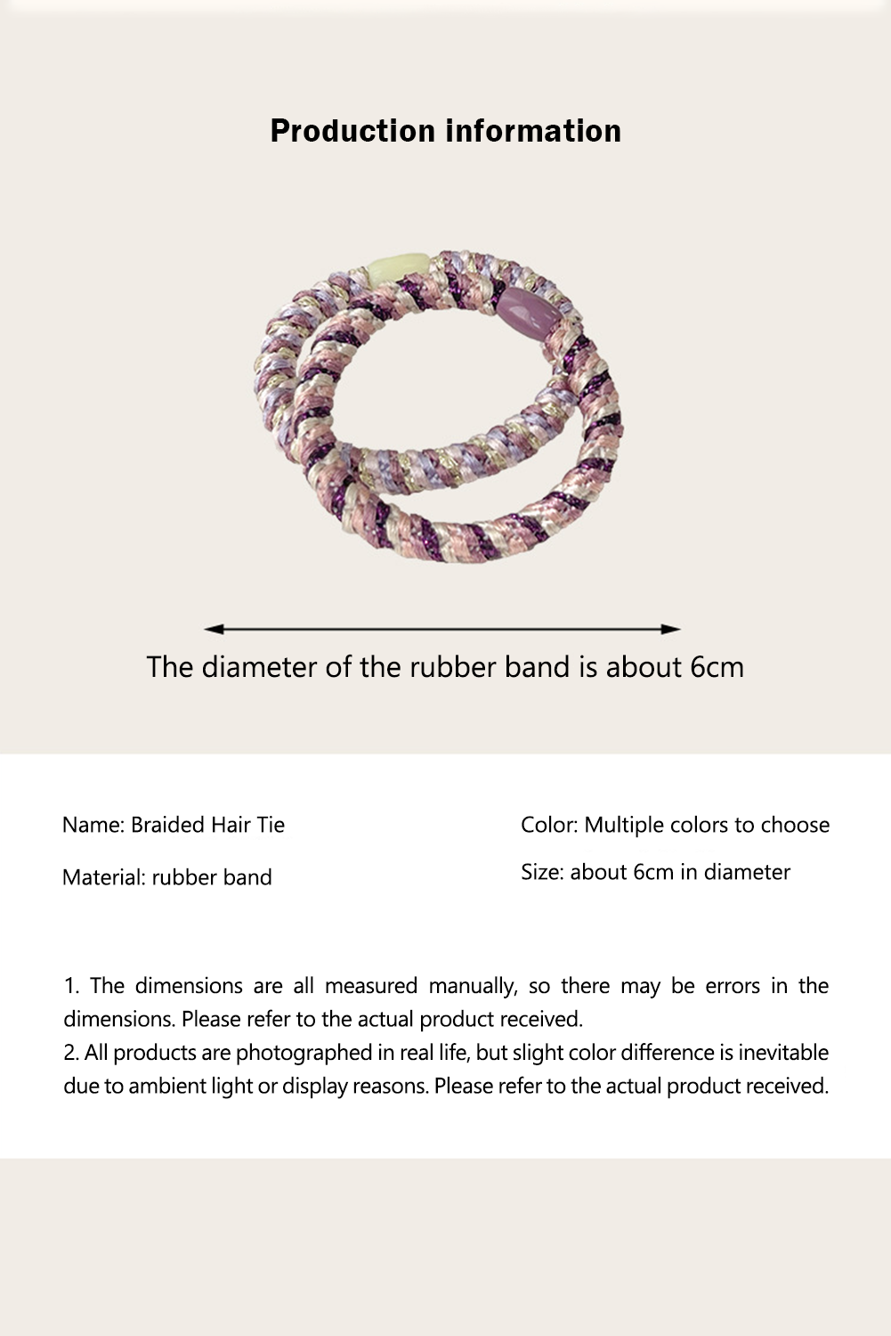 15 Stück/Box elastische geflochtene Haargummis