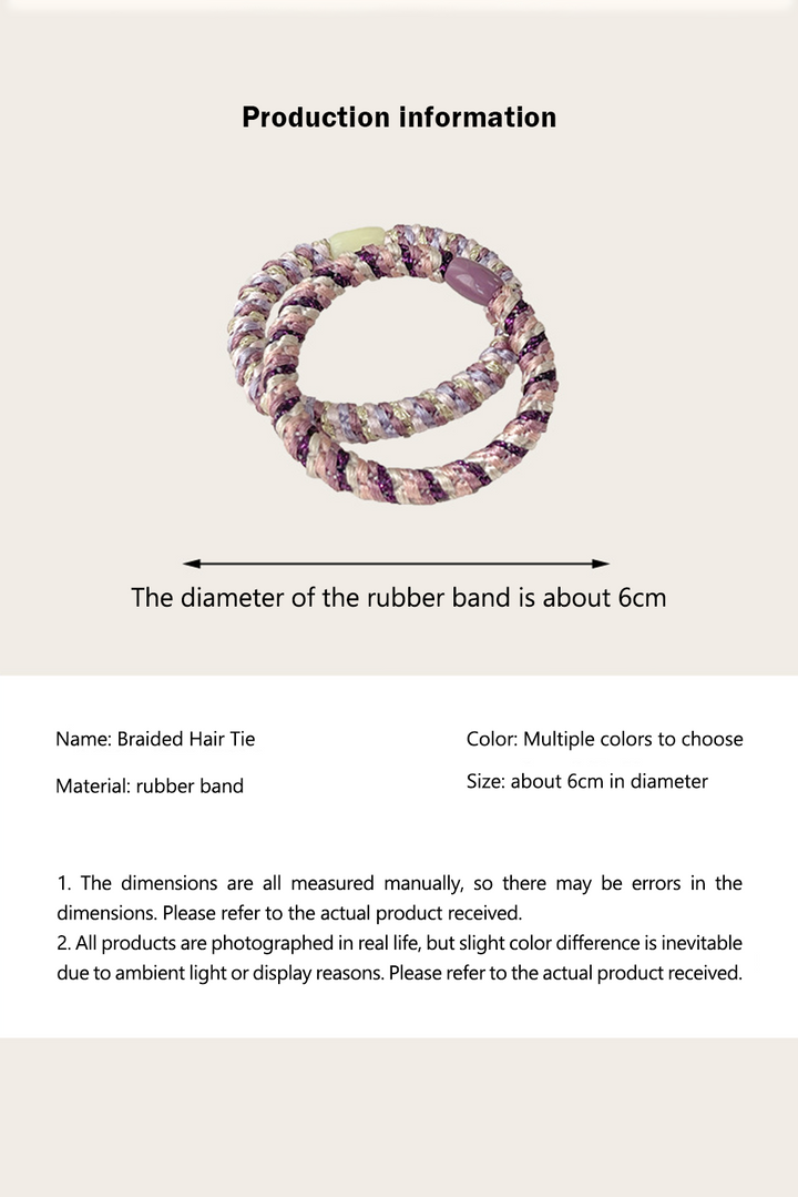 15 Stück/Box elastische geflochtene Haargummis