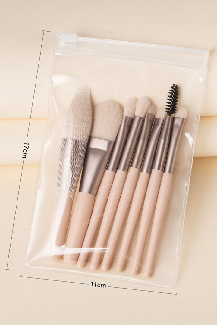 8-teiliges weiches, flauschiges Mini-Make-up-Pinselset mit Tasche