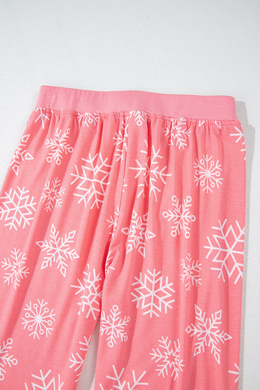 christmas snowflake print two piece loungewear