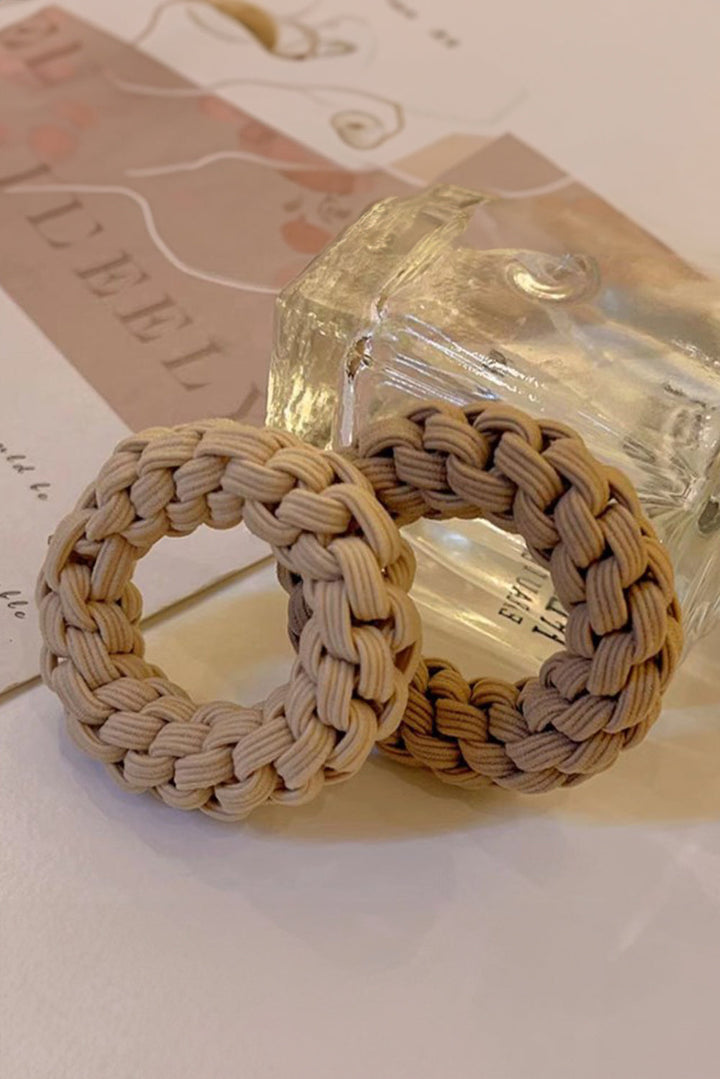 5-teiliges Set mit dicken geflochtenen Haargummis