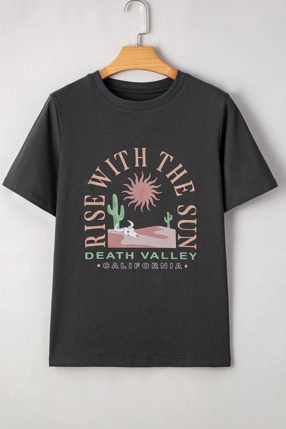 RISE WITH THE SUN Western Fashion Graphic Tee