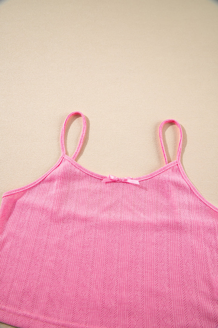 delicate texture cropped cami shorts and cardigan 3pcs lounge set