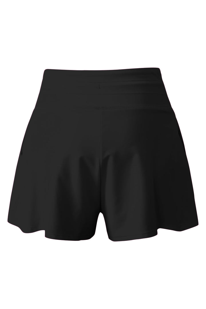 drawstring wide leg swim shorts