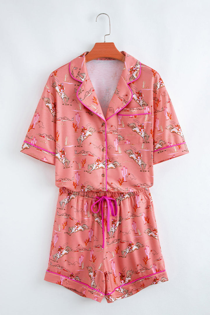 cowgirl country print pajamas set