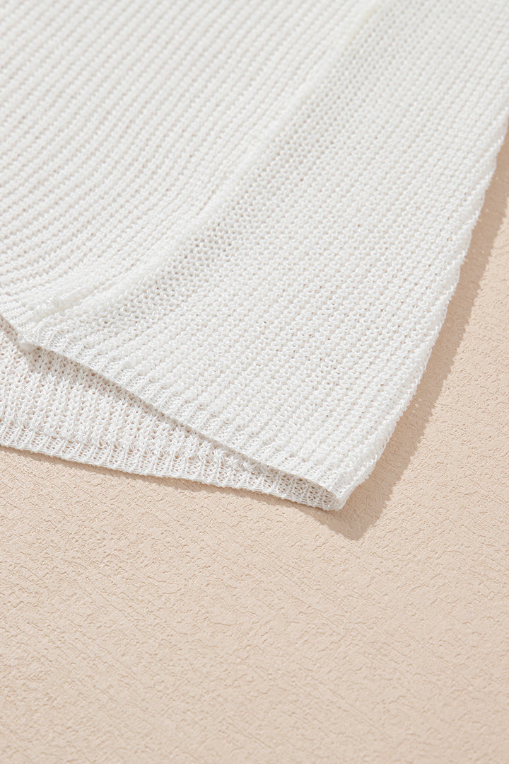 Lightweight V Neck Button Front Bell Sleeve Cardigan Sweater