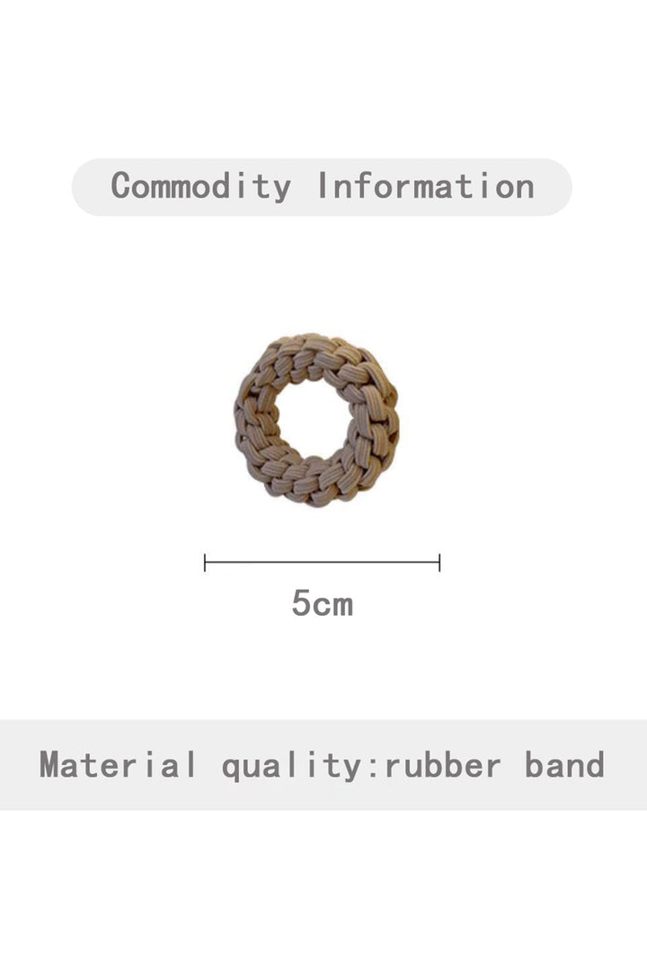 5-teiliges Set mit dicken geflochtenen Haargummis