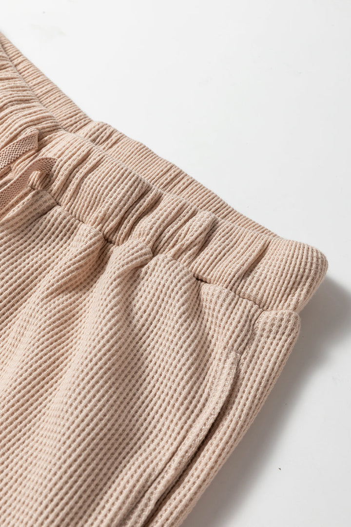 textured long sleeve t shirt and pants lounge set