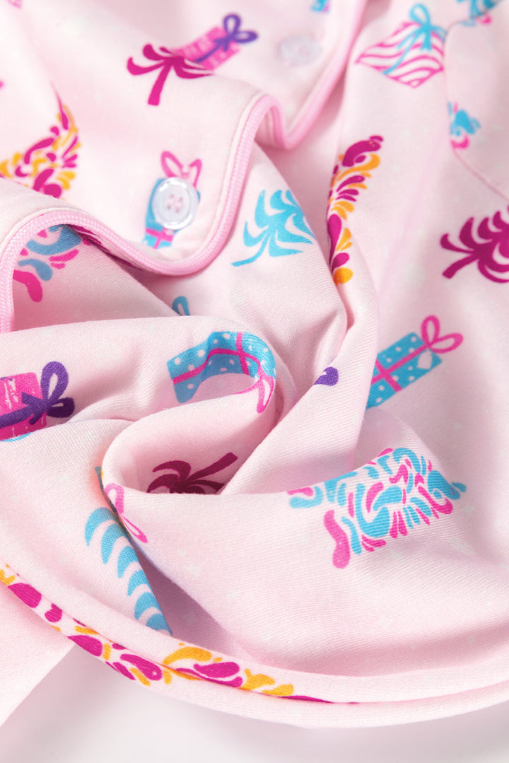 christmas twinkle tree print shirt sleep dress