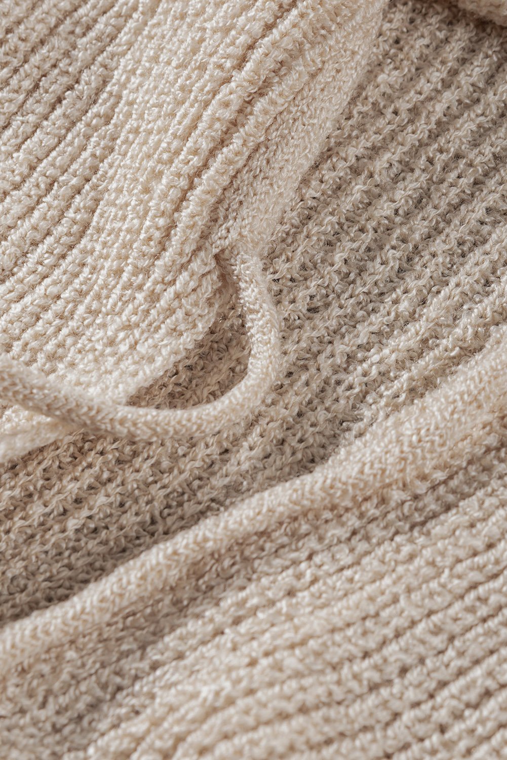 Aprikosenfarbener Kapuzenpullover mit Reißverschluss