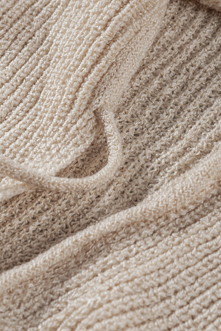 Aprikosenfarbener Kapuzenpullover mit Reißverschluss