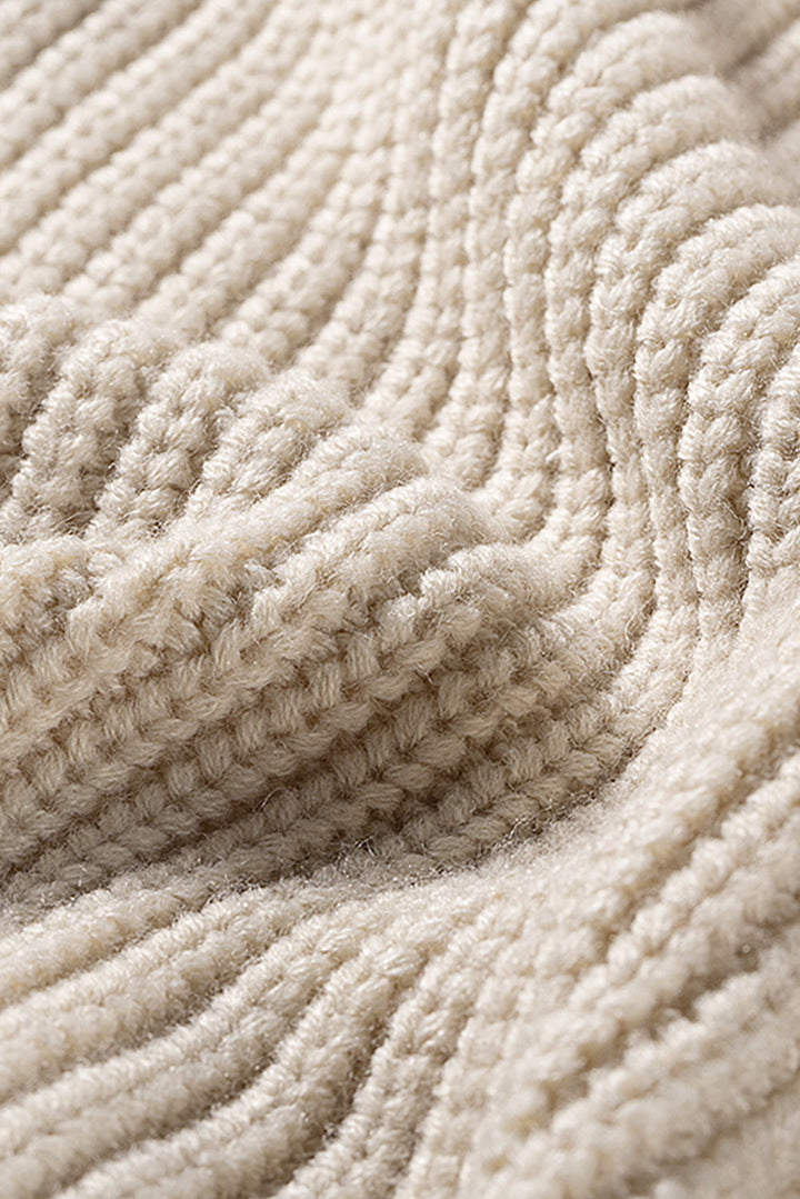 Cardigan long à manches torsadées