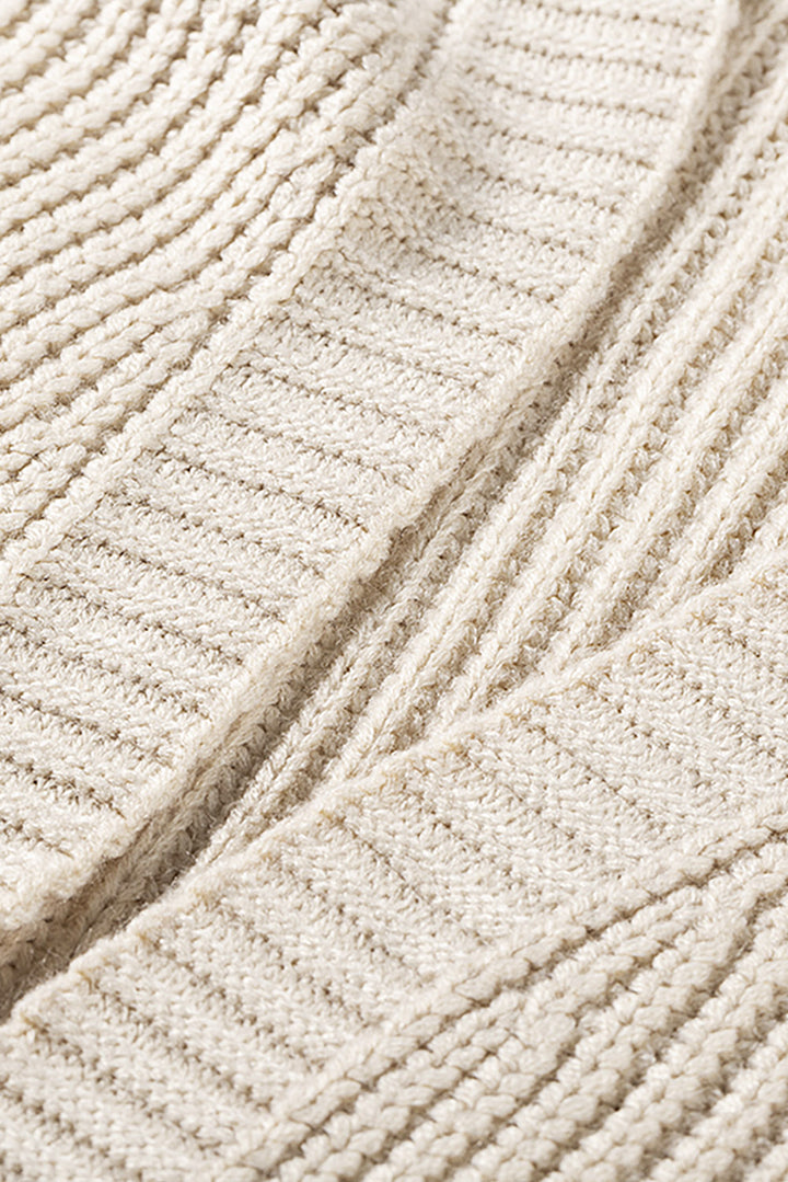 Cardigan long à manches torsadées