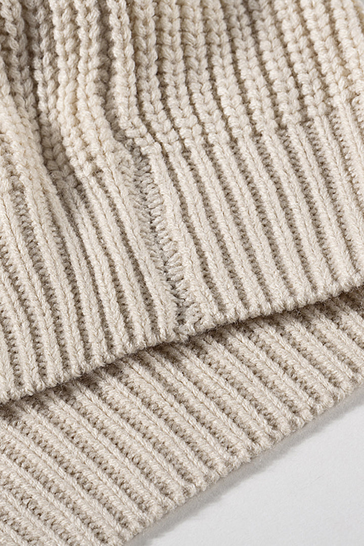 Cardigan long à manches torsadées