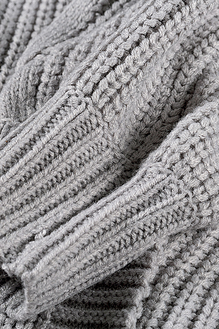 Cardigan long à manches torsadées