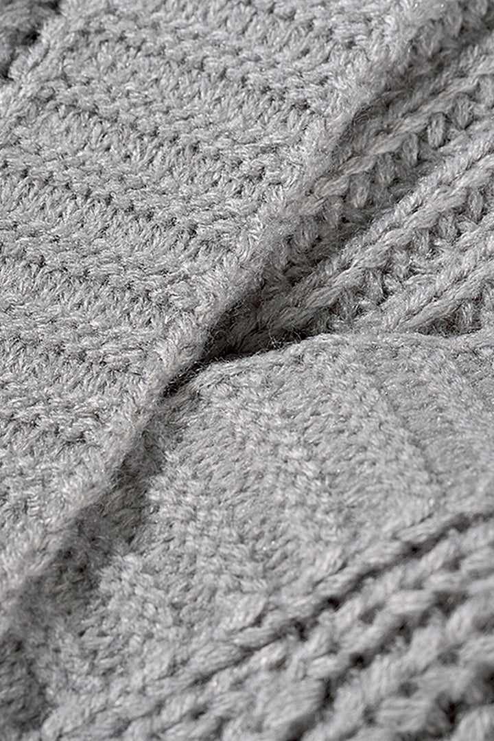 Cardigan long à manches torsadées