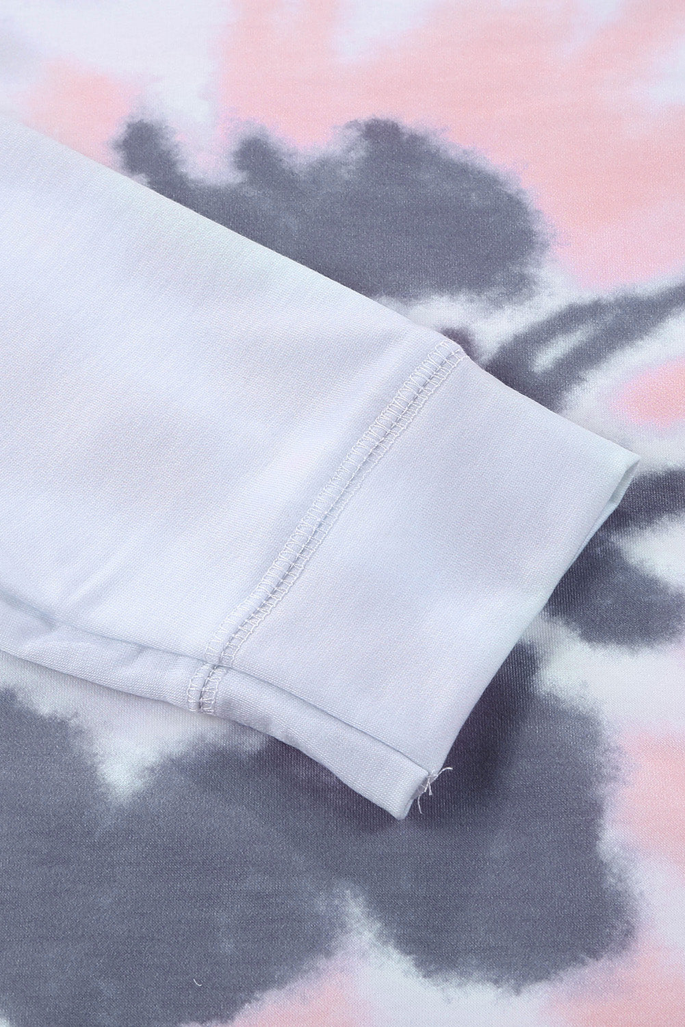 Mehrfarbiges, lockeres, lässiges Sweatshirt mit Ombre-Batikmuster