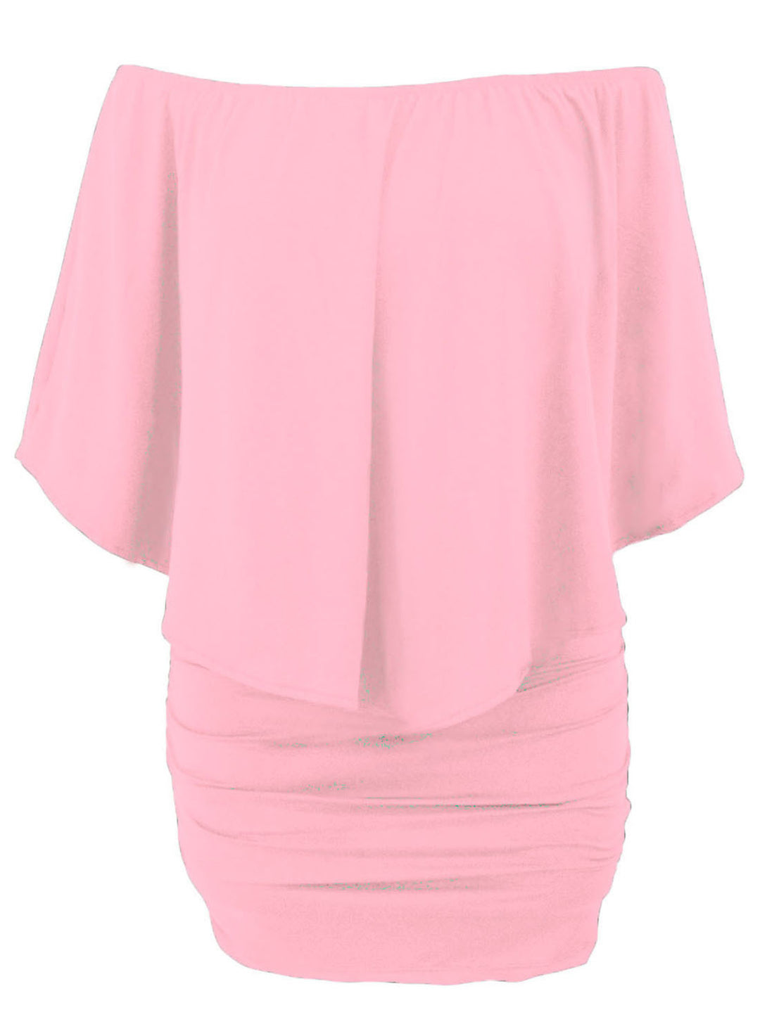 Multi-way Layered Ruffle Pink Mini Plus Size Party Dress