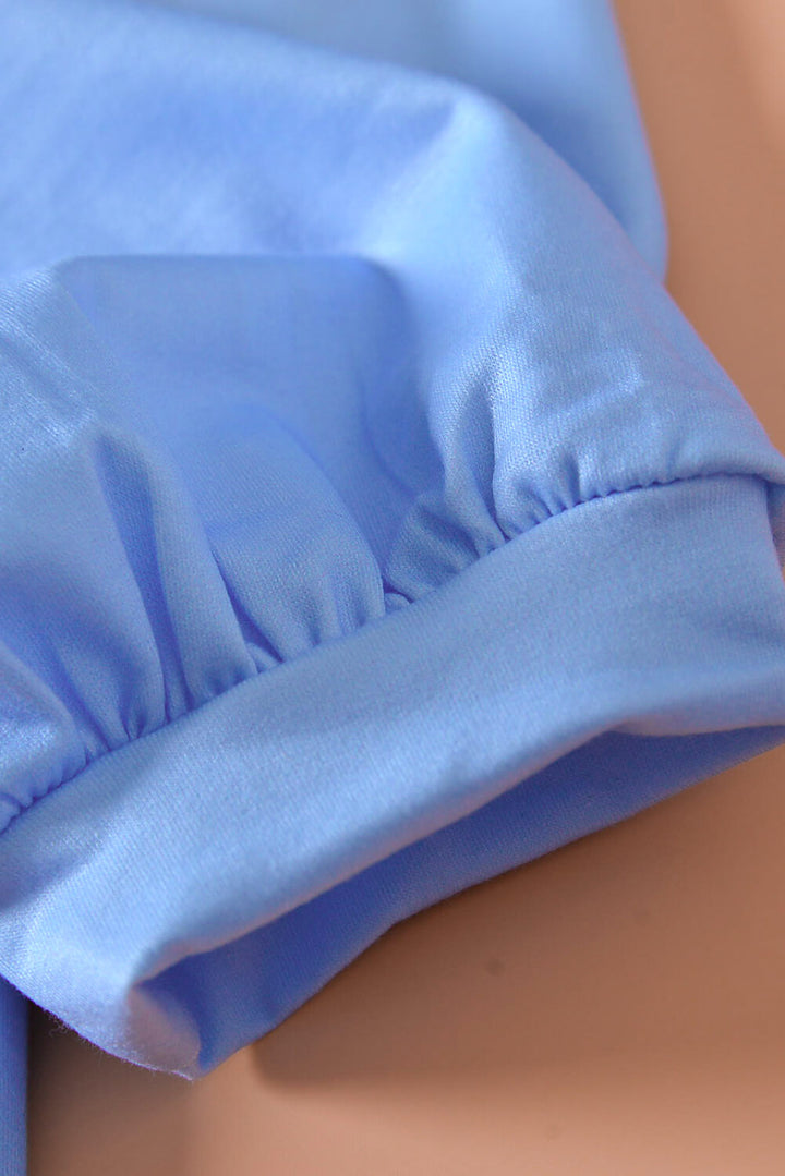 Lila-blaues Batik-Farbblock-Sweatshirt