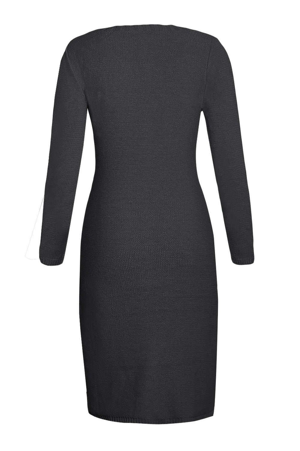 Women’s Black Hand Knitted Sweater Dress