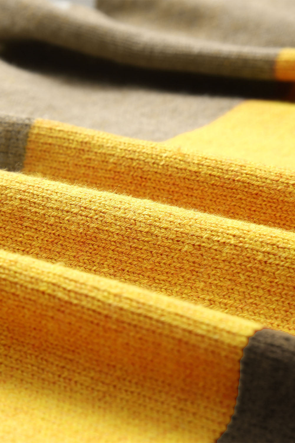 Open Front Pocketed Colorblock Cardigan