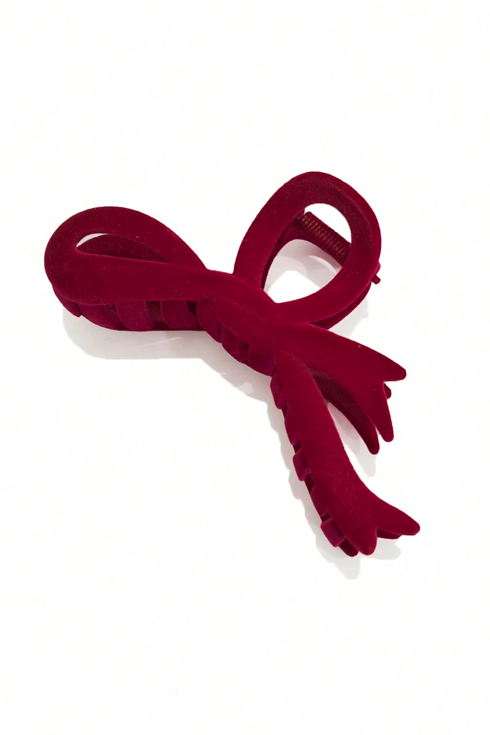 Grande pince à cheveux en velours avec nœud papillon