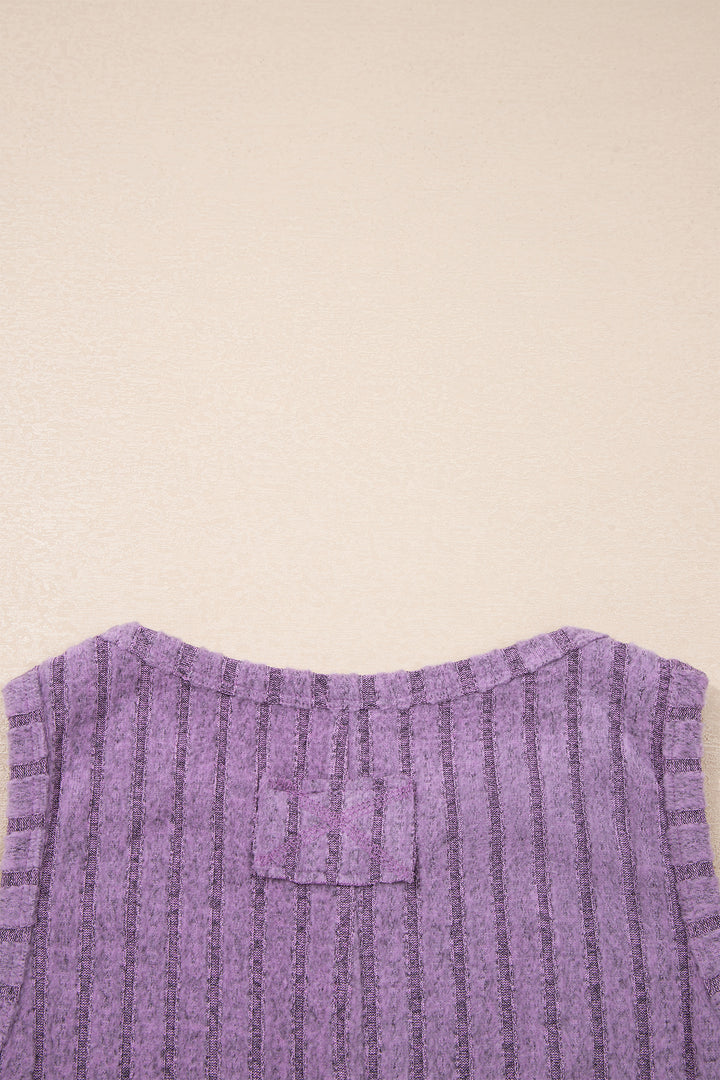 Phalaenopsis Slim Ribbed Mineral Wash Tank Top