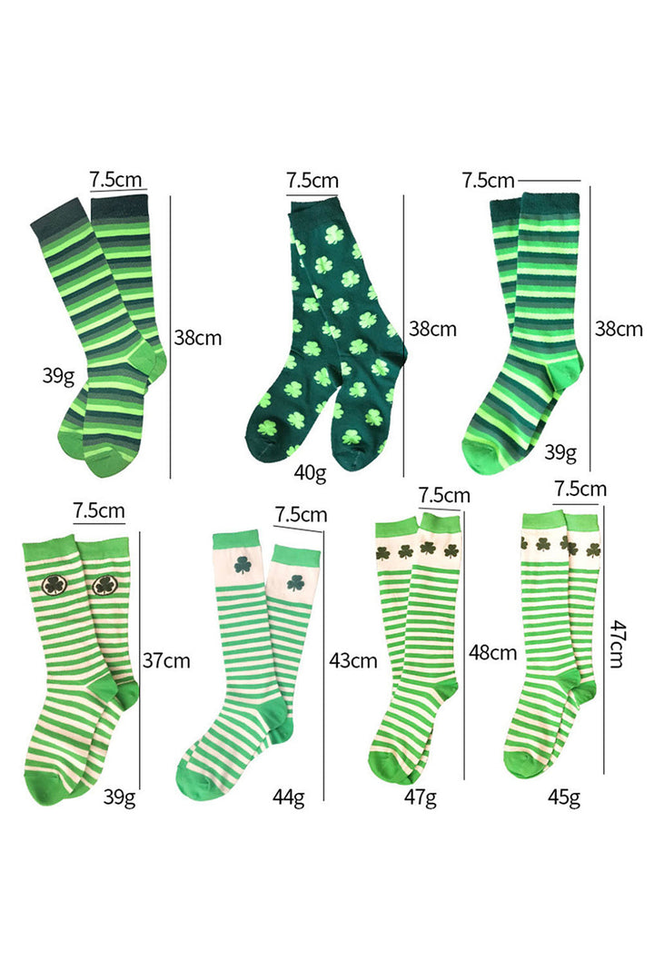Schlauchsocken mit St. Patricks Kleeblatt-Print