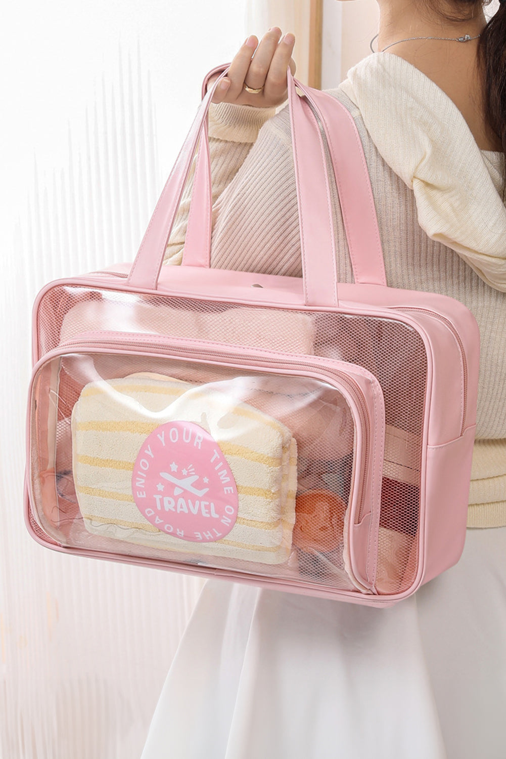 Waterproof Multi Pockets Transparent Travel Makeup Bag