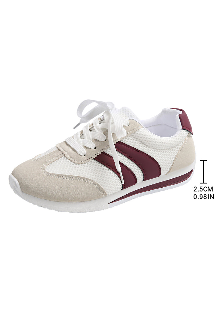 Color Block Patchwork Breathable Lace-up Sneakers