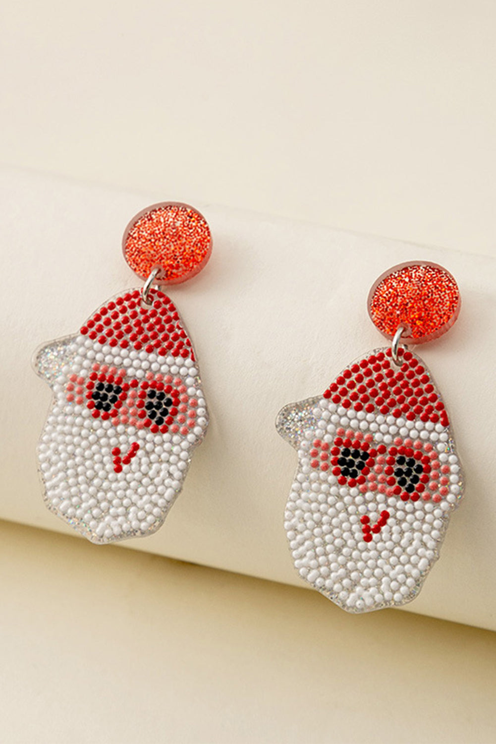Boucles d'oreilles Père Noël en acrylique