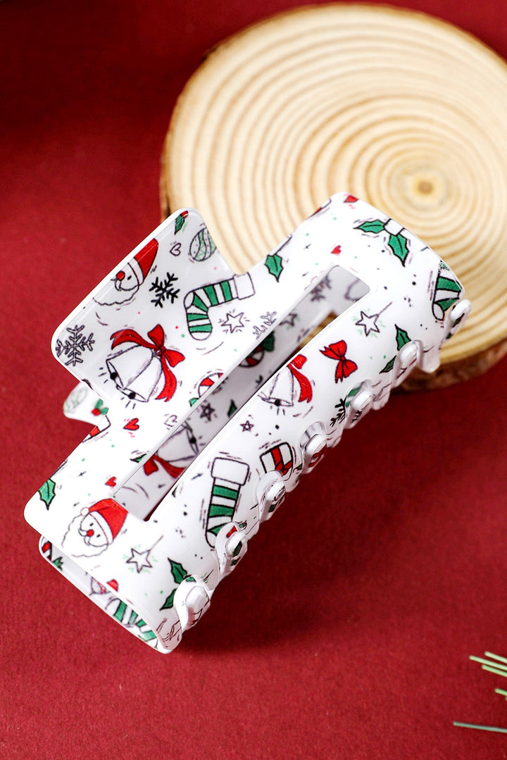 Pince à cheveux découpée avec motif de Noël