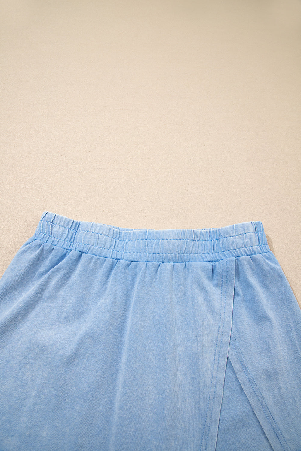 Myosotis Washed Sleeveless Top Split Skort Cotton 2pcs Outfit