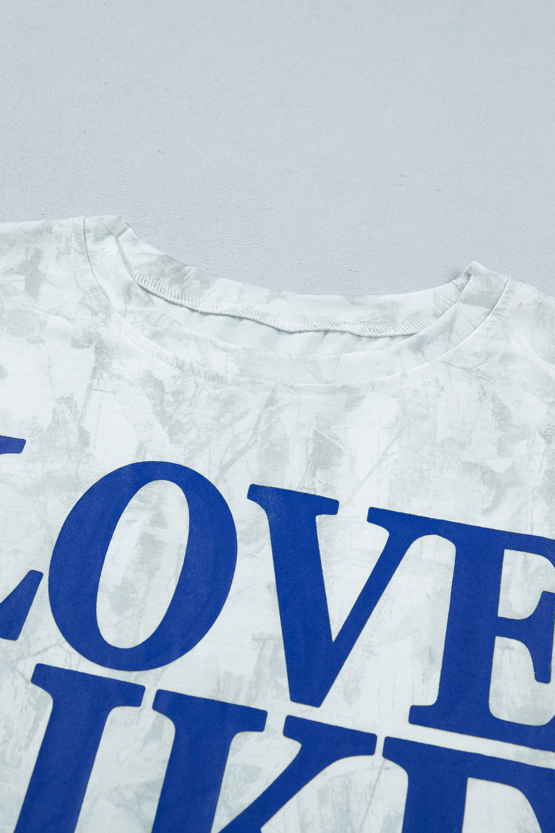 Gray Love Like Jesus Camouflage Oversized T Shirt