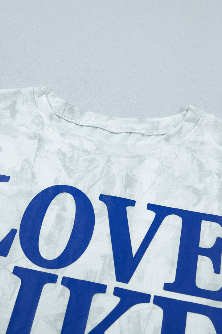 Gray Love Like Jesus Camouflage Oversized T Shirt