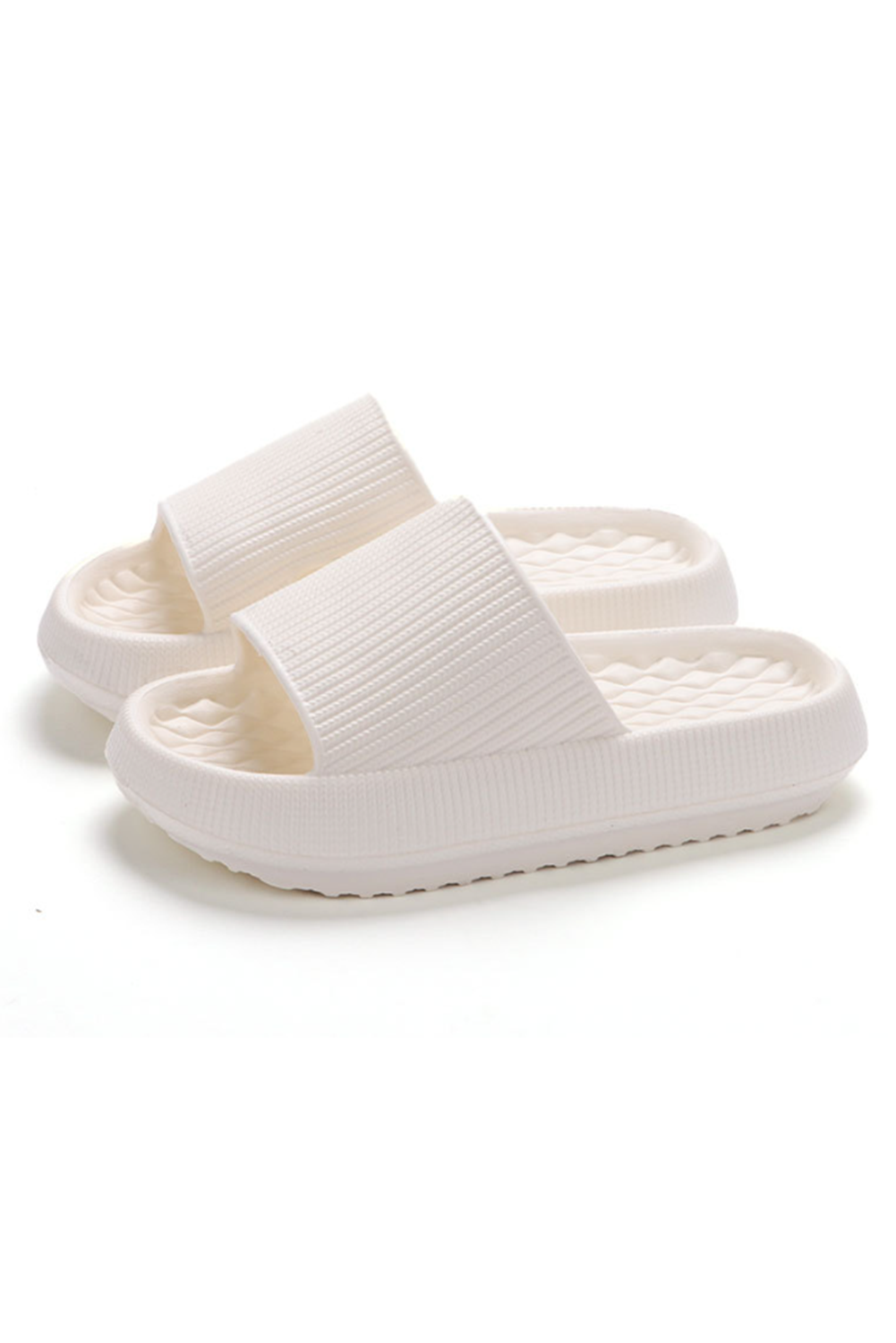 Simple Textured Thick Sole EVA Slippers