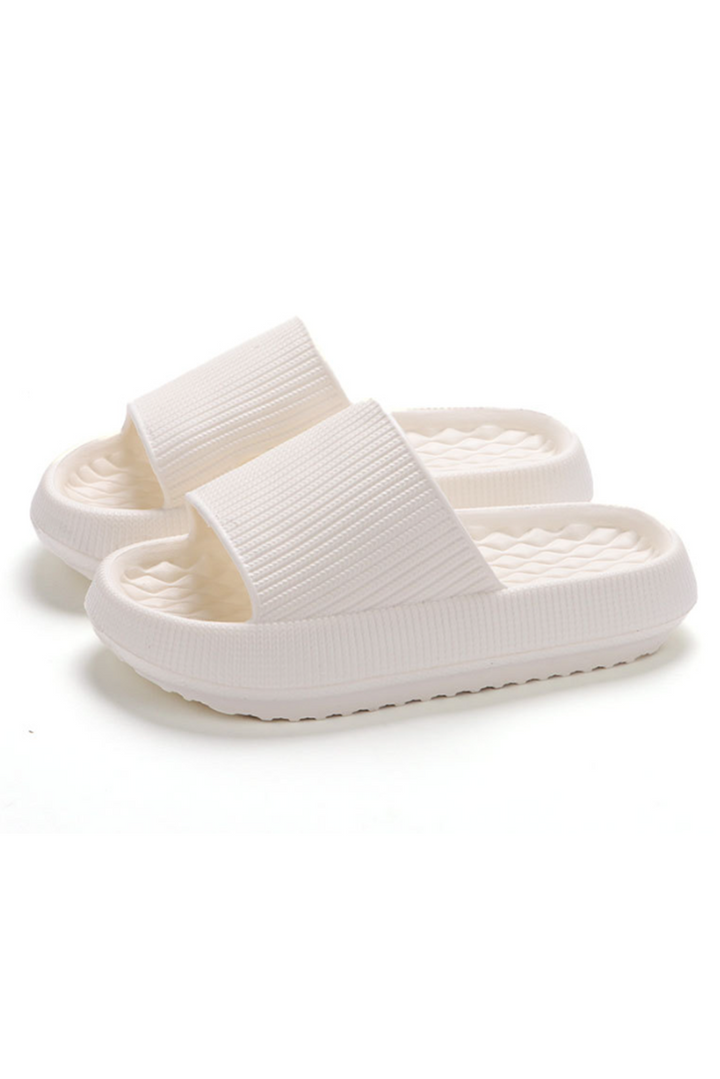 Simple Textured Thick Sole EVA Slippers