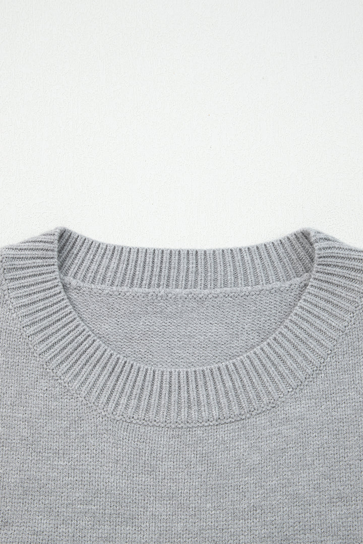 Light Grey See You Cowboy Embroidered Western Graphic Sweater