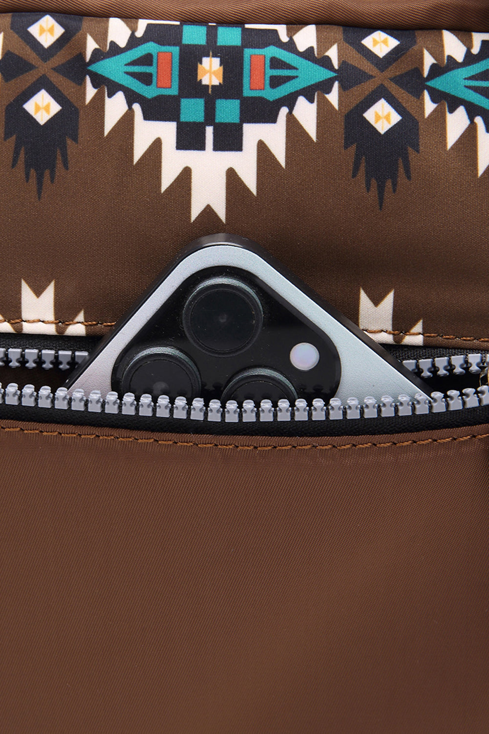 Grand sac de voyage en cuir PU à imprimé aztèque occidental