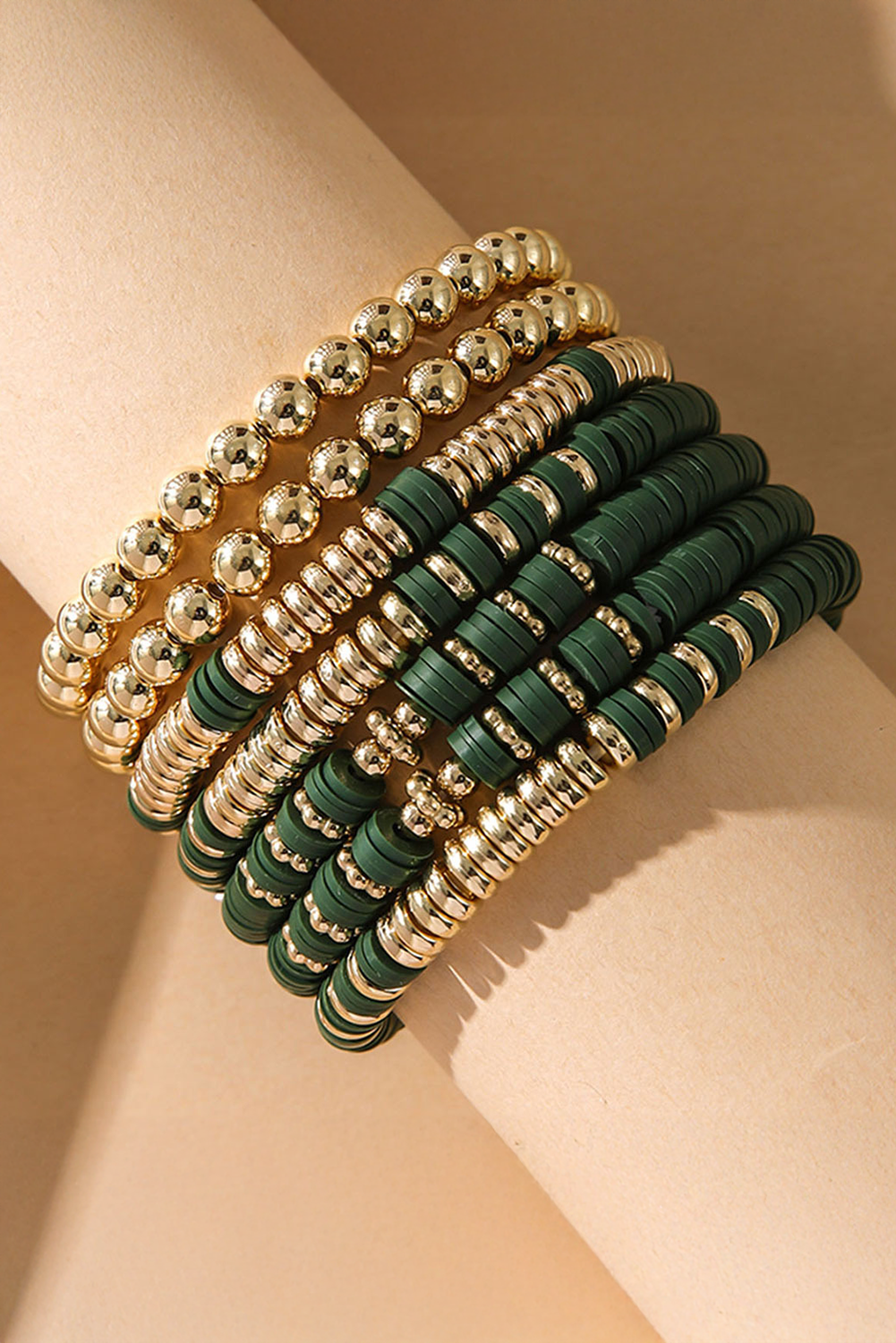 St Patricks Multi Layered Beaded Bracelet Set