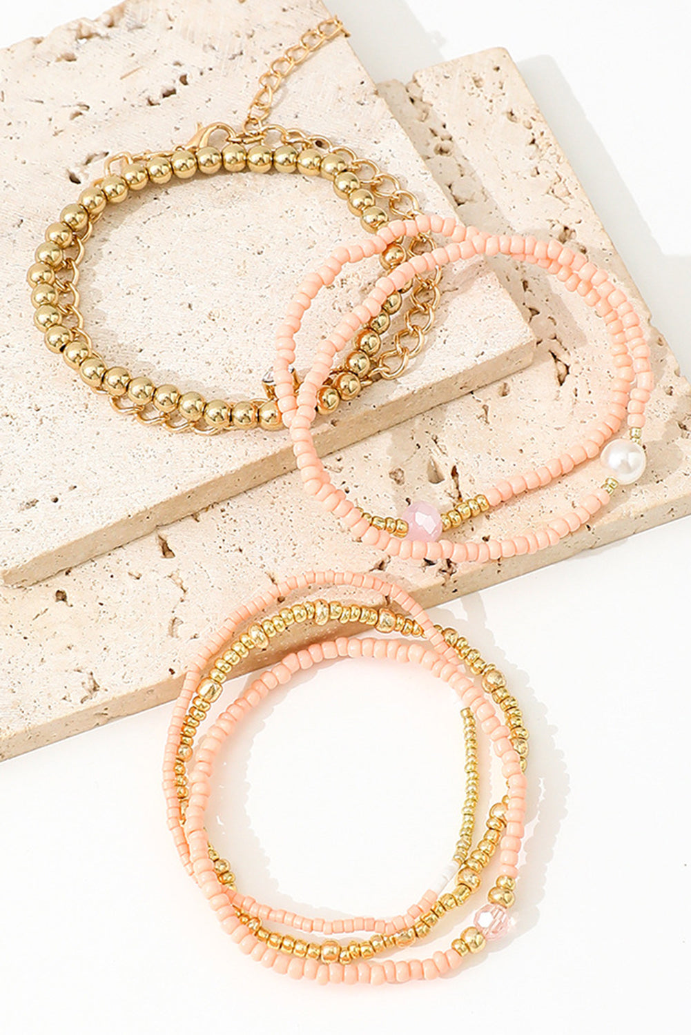 Bracelet simple multicouche en perles