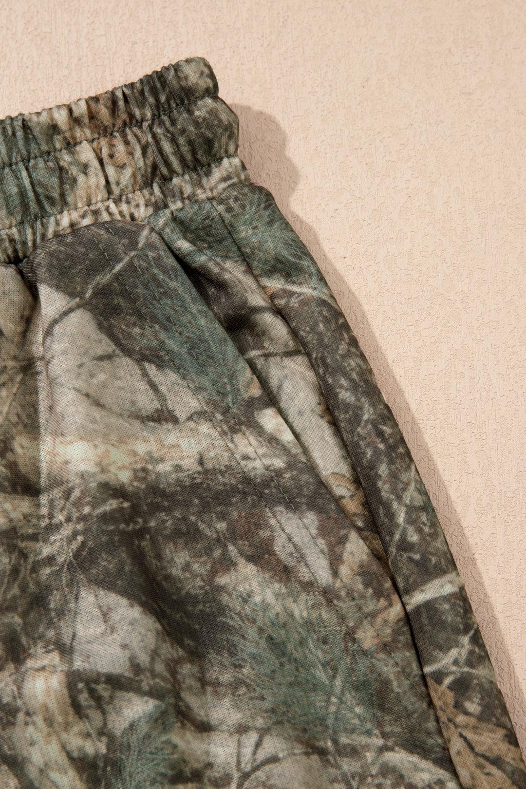 Green Abstract Print Long Sleeve Pant Set